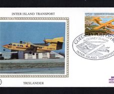1981 Guernsey Benham Silke Cover showing Inter Island Transport Trislander tying 12p Britten-Norman BN-2A MKIII "short nose" Trislander Aircraft Commemorative stamp