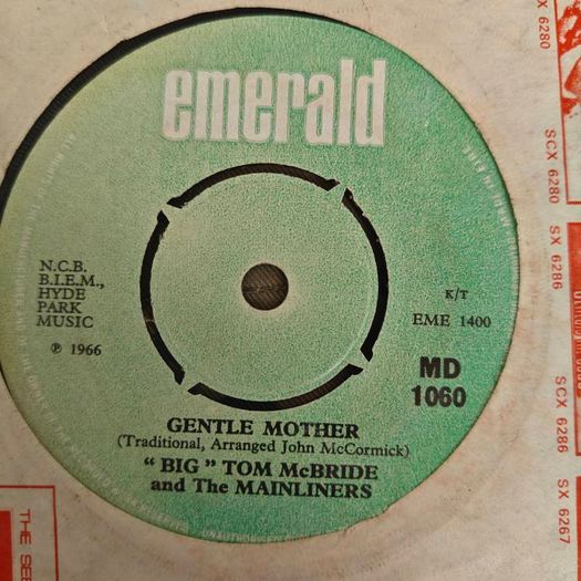Big Tom and The Mainliners, Gentle Mother 7" , Irish Folk Trad Country, Irish copy