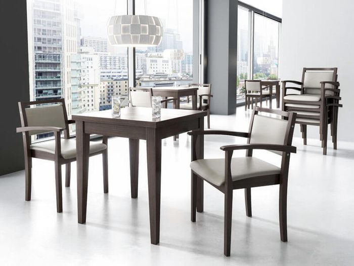 VITO Stackable Wooden Armchair  Upholstered Comfort