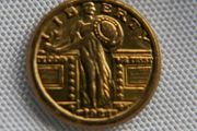 US  Miniature 24K Gold Plated Token