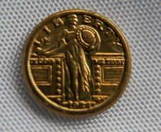US  Miniature 24K Gold Plated Token