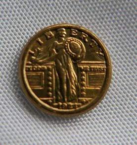 US  Miniature 24K Gold Plated Token