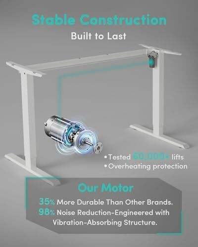 Electric Standing Desk For Gaming 100 x 60 cm Heigh Adjustable Stand up Table