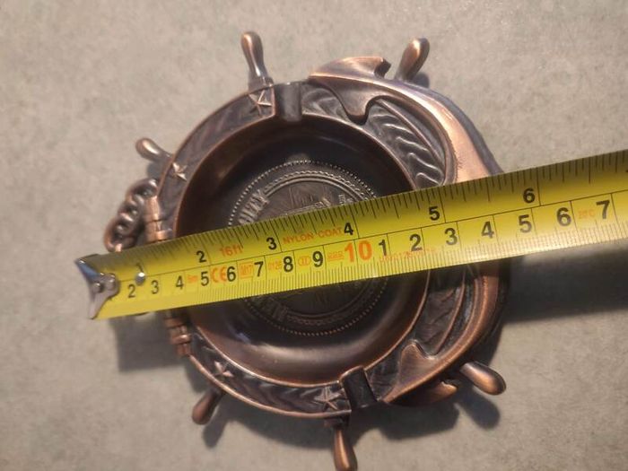 New York City Ashtray Statue of Liberty, World Trade Center, Empire State metal and copper effect could used as wall hanging decor. is 6 inches