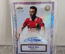 Diogo Jota Liverpool FC Topps Deco Autograph card /25
