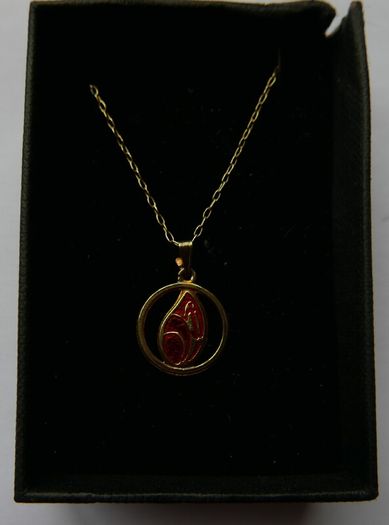 Vintage Sterling Silver 925 Gold Plated Chain with Pendant , length 20" - 2,8g