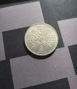 GB Queen's Coronation 1953 Five Shilling Crown Coin In Perspex Capsule
