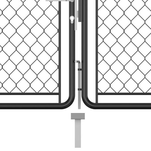 Garden Gate Steel 75x495 cm Anthracite