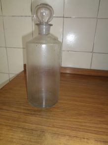 Vintage Apothecary Clear Glass Bottle for Sale