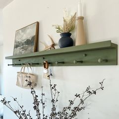 Coat rack peg shelf