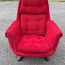 Mid-century retro vintage swivel armchair c1970 Image 3