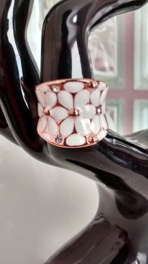 Rose Gold Plated Enamel Ring