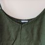 Linen camisole in forest green Image 4