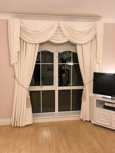 Beautiful cream curtains