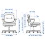 Ikea Alefjall Beige Office Chair Image 3