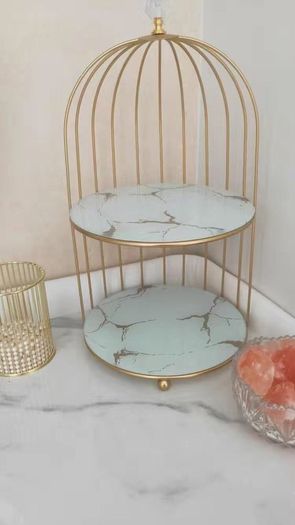 BRAND NEW Iron Art Nordic Style Bird Cage Rack Storage Holder