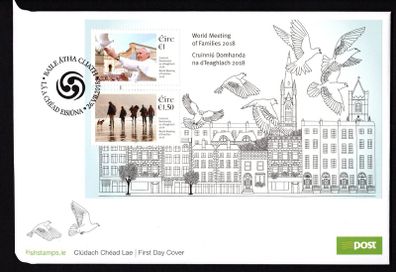 2018 Ireland World Meeting of Families 2018 Stamp Miniature Sheet An Post First Day Cover (FDC)