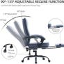 Ergonomic Office Chair with Footrest Heavy Duty Fabric Adjustable Height Image 6
