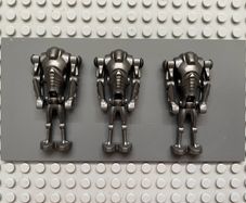 lego star wars sw0092 Super Battle Droid minifigure- Pearl Dark Gray, Wide Head