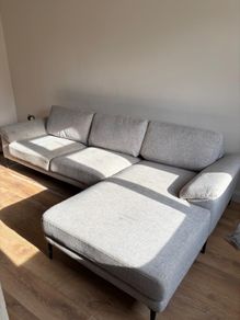 EZ Living Light Grey L Shape/Corner Sofa