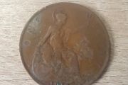 Great Britain UK 1919 One Penny George V Coin - free standard postage