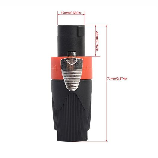 Speakon Male Plug Speaker 4 Pole 4 pin Neutrik Type NL4FX Audio Cable Connector