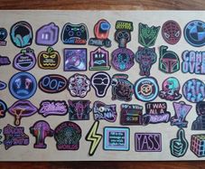 50pcs Neon Stickers Decals