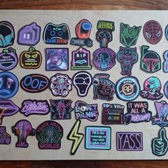 50pcs Neon Stickers Decals