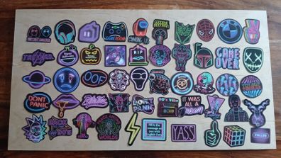 50pcs Neon Stickers Decals