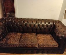 antique chesterfield in rare cigar brown
