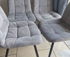 grey upholstered kitchen chairs