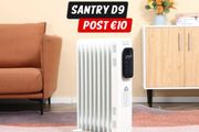 Portable Oil-Filled Electric Radiator Heater, Remote, LED Display, Adjustable Thermostat