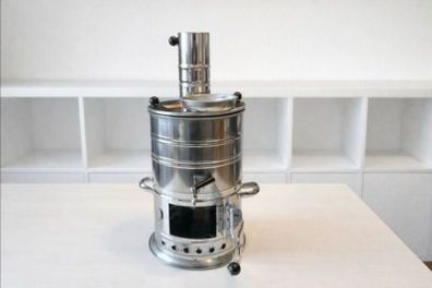 Samovar Brand New Stainless Steel Wood Fired 4L Single Tap (No Teapot)