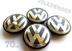 4x VW 70mm Black Chrome logo Volkswagen alloy wheel centre caps cap Hub Cover 70