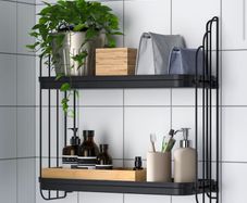 Black Metal Wall Shelf