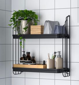 Black Metal Wall Shelf