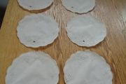 Cotton Embroidered Doilies x 6 for Sale