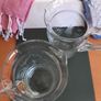 Vintage etched glass jugs Image 8