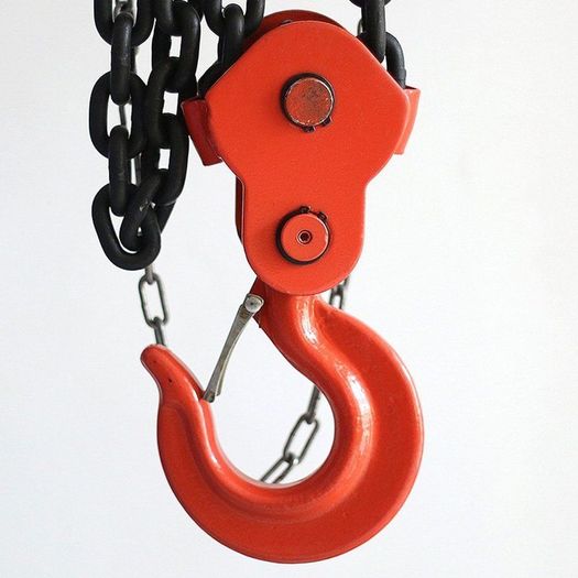 Heavy Duty 1 Tonne 1000Kg Chain Hoist Load Lifting Block Tackle Engine Winch Pulley Tool