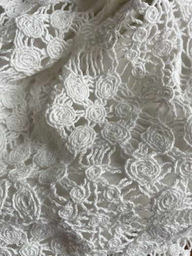 Mango top blouse crochet lace off white sleeveless size M brand new