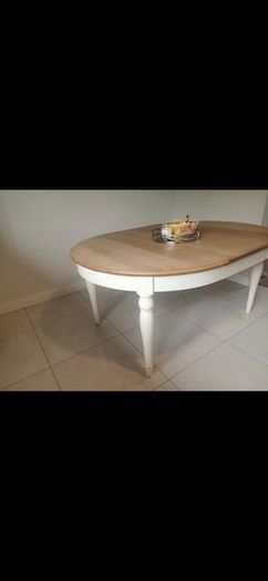 Hampstead Two Tone Dining Table Oak. Extendable