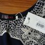 BNWT... Navy Dress with Flower Print/shimmer Embedded (Size 10) Image 2