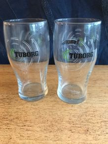 Two Tuborg Pint glasses