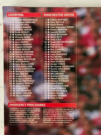 Liverpool FC 2 x Match Day Programmes Man United and Chelsea
