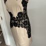 dress occasion brand comma size 12 beige with black lace Image 5