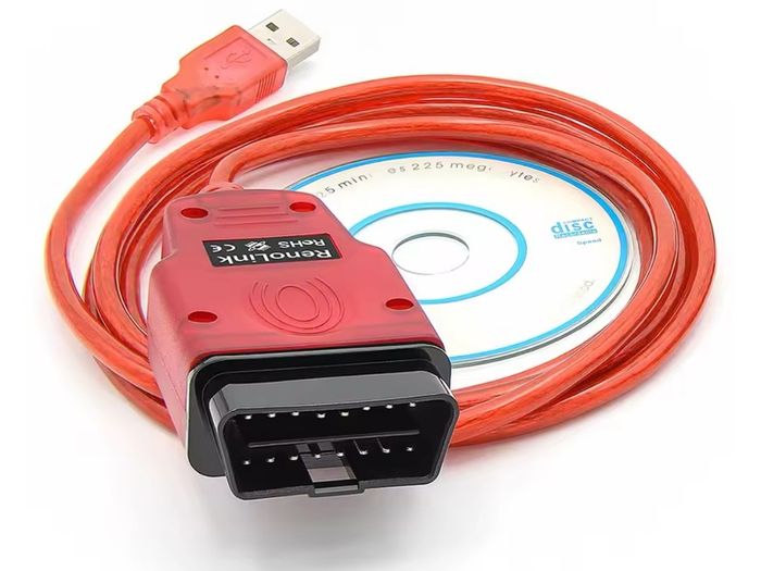 2024 Latest Version Renolink V2.10 OBD2 Diagnostic Cable Tools Airbag ECM UCH Key Code ECU Reset Programmer USB Interface for Renault Dacia , multi language Polish , English French