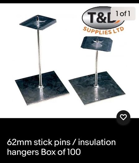 Stick pins for insulation