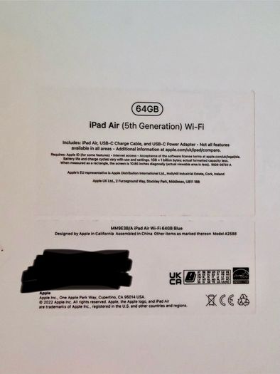 Apple iPad Air 5th Gen 64GB 10.9 inch