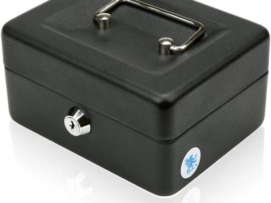 Money Box With Key 6 Inch Money Tin With Lock Small Lockable Cash Box ...