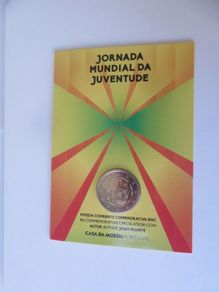 Portugal 2 Euro Commemorative Coin 2023 - World Youth Day 2023 Lisbon BU. Blister Card.